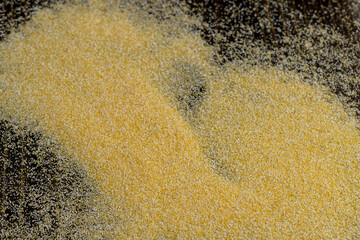 high-quality corn flour from corn grains before cooking it