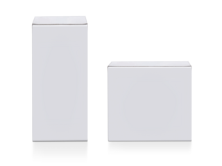 Blank box on, transparent background