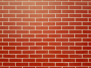 Red new brick wall texture background.
