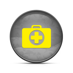 Obraz premium Medicine Bag icon on classy splash black round button illustration