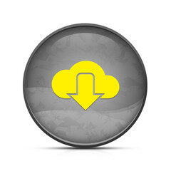 Download icon on classy splash black round button illustration