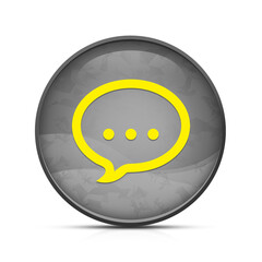 Talk Help icon on classy splash black round button illustration