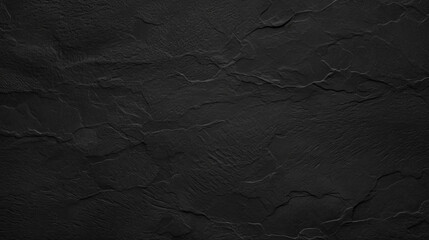 Dark Black Stone Rock Slate Texture Background Banner. AI generative.