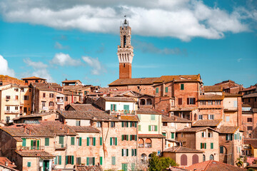 Fototapeta na wymiar Generic architecture and cityscape view in Siena, Tuscany, Italy