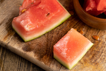 Ripe red watermelon for eating