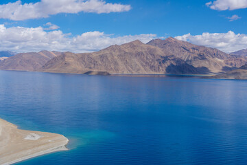 Beautiful Pangong Tso. Largest Salt Lake in the Himalayas. Spread over India and China.