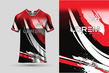 Fototapeta vector soccer jersey template sport t shirt design obraz