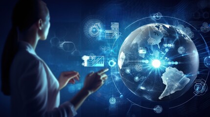 Fototapeta premium Technology and innovation are being used to overcome the challenges of this new world