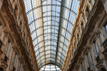Obraz premium Verrière de la galerie Vittorio Emanuele II à Milan