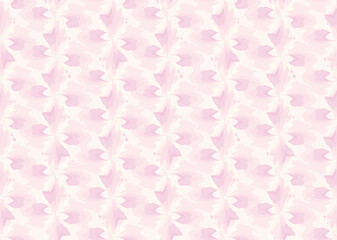 Abstract floral seamless pattern with dots and drawn watercolor textured petals. Stylish abstract vector flourish  background