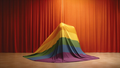 Colorful LGBT pride concept, celebrating the diversity of people. Generative AI illustrations