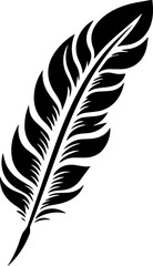 Obraz premium Feather vector icon isolated on white background