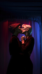 Colorful LGBT pride concept, celebrating the diversity of people. Generative AI illustrations