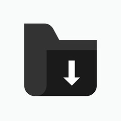 Download Icon. Universal Interface. Take Data or File Symbol - Vector, Sign and Symbol for Design, Presentation, Website or Apps Elements.  