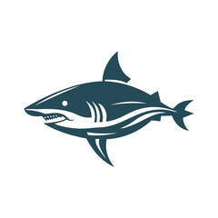 Shark logo. The icon of shark for logo. Ocean or marine concept. Logo for fish company. Danger sign. Vector