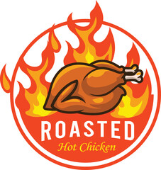 Chicken logo illustration with premium quality stock vector