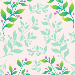 Seamless pattern with flowers, vector illustration.