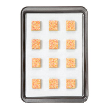 Unbaked Sugar Cookies on baking sheet