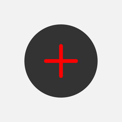 Fototapeta premium Add Icon. Plus, Positive. Ambulance, Medical Logo. Increase Sign and Symbol for Design, Presentation, Website or Apps Elements - Vector. 