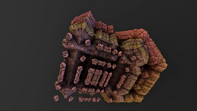 3d rendered image of a  wooden block
