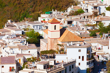 Fototapeta na wymiar Pampaneira village aerial panoramic view in Spain