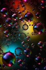 Closeup dreamy bubble background