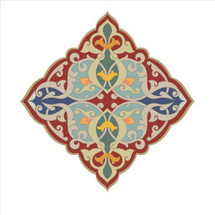 Arabic Floral Border. Traditional Islamic Design
