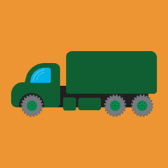green military truck vector design