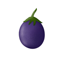 purple eggplant, transparent background
