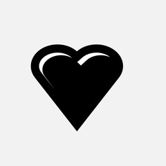 Heart Icon. Love Symbol for Design, Presentation, Website or Apps Elements.  