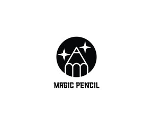 Pencil logo design illustration, education icon concept