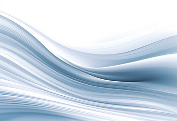Fototapeta premium Abstract white background with lines in gray, moving white waves, gray tones. Generative Ai Illustration. 