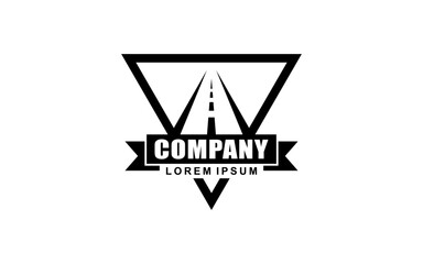 Asphalt pavement service logo template with badge style