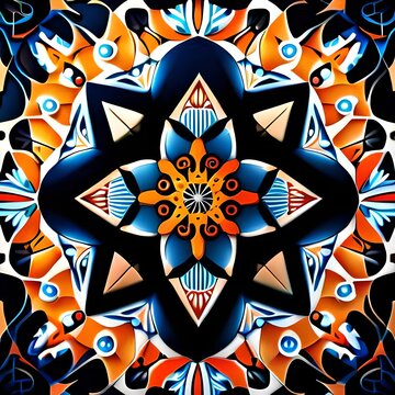 abstract art. Emphasizing the interplay of vibrant colors. The concept of creativity, digital art, arstation, art decoration for home or office, AI Generative.