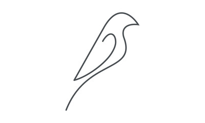 Abstract Bird Logo Line Art Silhouette