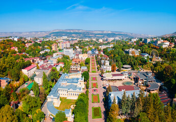 Fototapeta na wymiar Kurortny Boulevard aerial view, Kislovodsk