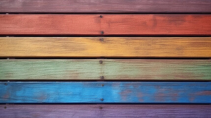 Rainbow wooden pattern background