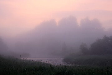 Naklejka premium Foggy morning