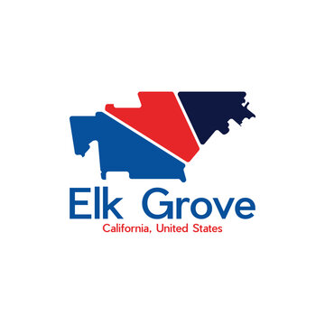 Map Of Elk Grove City Geometric Logo