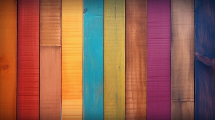 Rainbow wooden pattern background