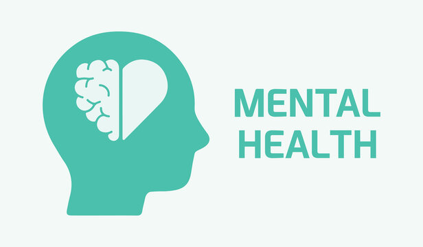 Mental Health World Day. Wellness, emotions, feelings, mind, healthy. Medicine, psychology, psychiatry. Icon, vector illustration