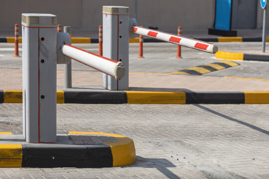  barrier gate entrance at parking