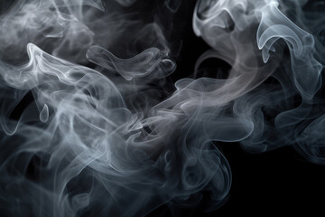 Fototapeta premium Abstract smoke on black background, AI Generated