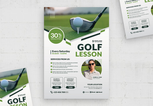 Golf Lessons Flyer Template