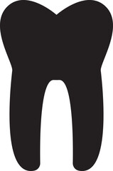 Tooth icon hand drawn silhouette