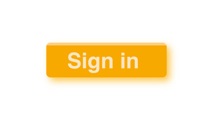 Sign in button in orange color with an orange shadow shade for the web