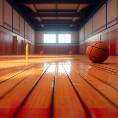 the floor a basketball court