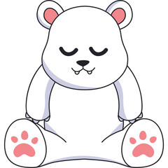 Cute Polar Bear Cartoon Illustration