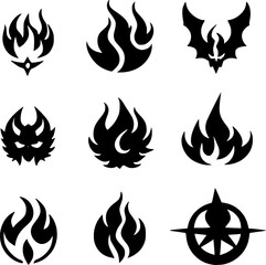 set of fire icon