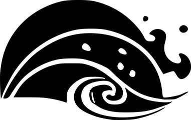black waves icon